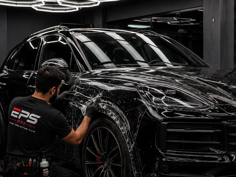 Porsche Cayenne having XPEL paint protection film applied at EPS PPF Watford