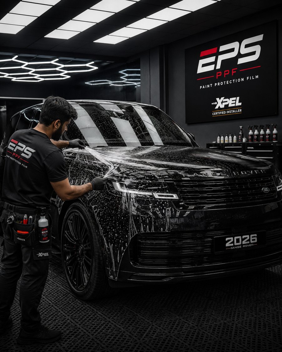 Range Rover having XPEL paint protection film applied at EPS PPF Watford